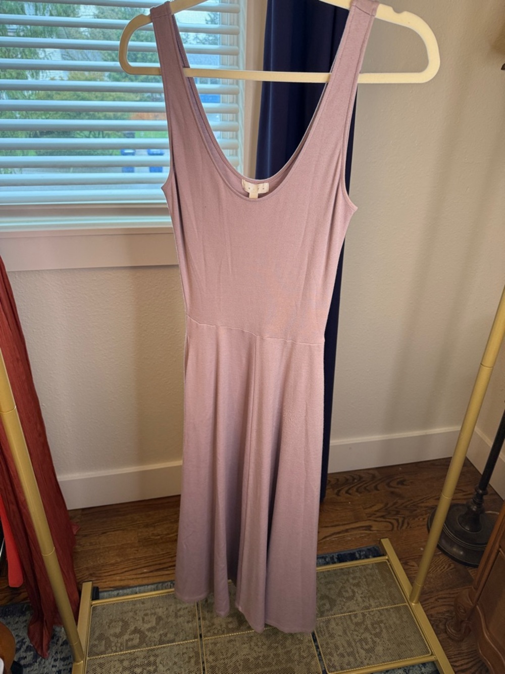 Leith Scoop-Neck Maxi Dress in Dusty Lilac